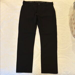 Solid Black Straight Leg Pants